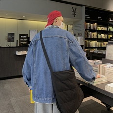 秋季英伦ins痞帅宽松夹克男复古牛仔外套JK02062-P68，男装夹克，星座308B-1