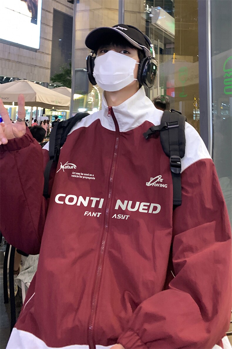 秋新户外登山服休闲连帽潮帅冲锋衣男夹克外套F6401P80控98,男装夹克,电商A268A