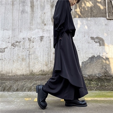 学院风男女裙裤2024骑士裙阔腿裤春夏垂感暗黑系设计感裙子XK5509，男装休闲裤，星座601-2