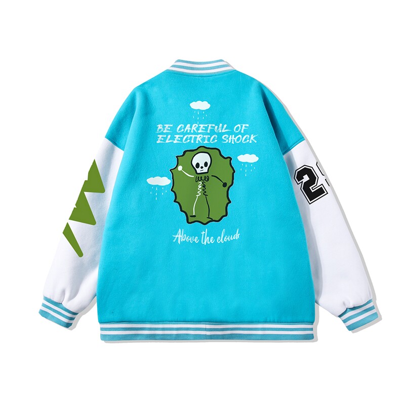 白底23春季街头hiphop潮流棒球服宽松百搭夹克外套G98P75控98,男装夹克,电商A247-1