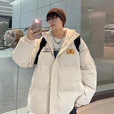 现货抖音得物可供视频三防加厚羽绒连帽棉衣外套面包棉服85533，男装棉衣，电商A486