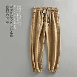 秋冬新款日系高级感雪尼尔束脚卫裤男欧棉绒大码运动裤K1028-P55图片