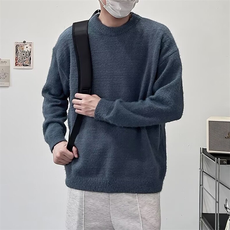 B332P48秋冬纯色打底衫毛衣圆领男装休闲男生上衣,男装T恤,星座512-6