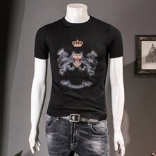 2021秋冬新款男士圆领刺绣短袖毛衣QT7115805P70假摸延续，男装针织衫/毛衣，钱塘6066（原711）