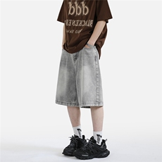 xz905-2-Z038#P45牛仔短裤，男装牛仔裤，星座905-2