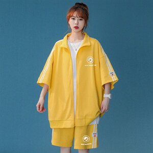 中性夏季新款宽松休闲织带开衫运动套装T恤短裤TZ6659P85控108，男装牛仔裤，电商A268