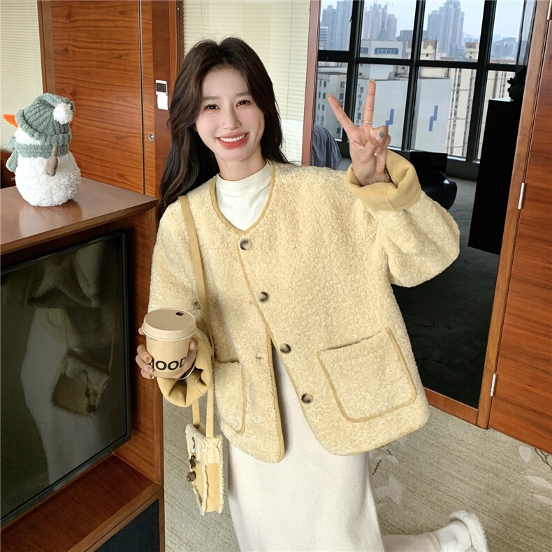 超好数据小个子时尚皮毛一体外套小香风2C259-9988-P195-K288,女装短外套,2C259