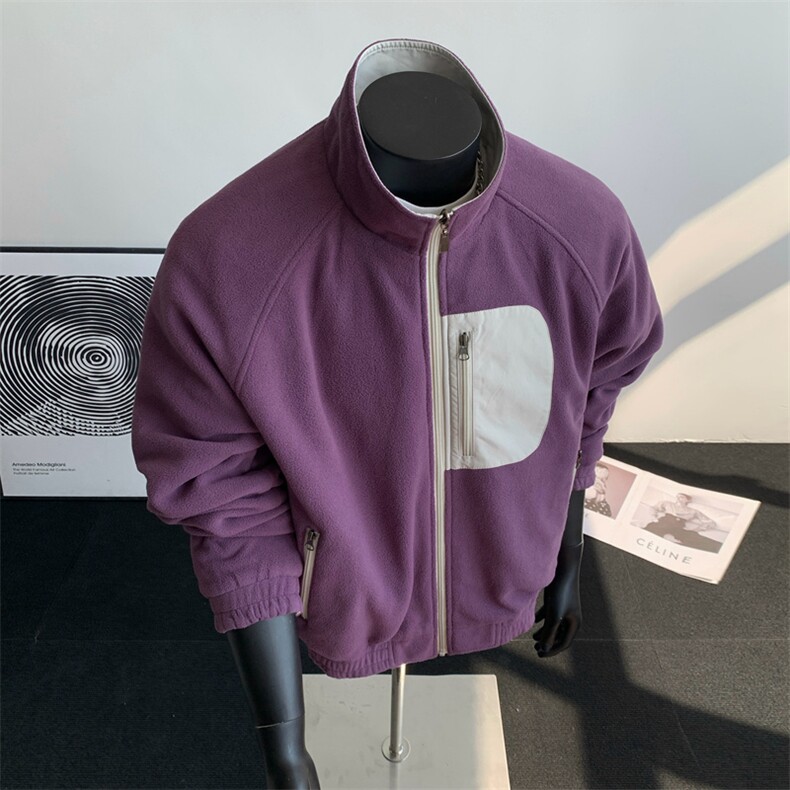 双面穿外套新款夹克男士潮百搭工装上衣高端简约JK02553-P85，男装夹克，星座308B-2