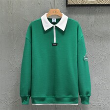 新款POLO衫灰墙挂拍华夫格休闲套头上衣PL3321-P41控68，男装卫衣，星座717