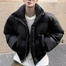 美式复古立领短款加厚棉服外套男女冬季小众高级感cleanfit棉衣潮，男装夹克，星座506A