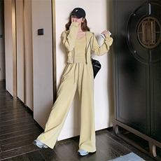 已现货25春季【新品】时尚休闲卫衣三件套套装S018-P195-K258，女装套装/套裙，2C305