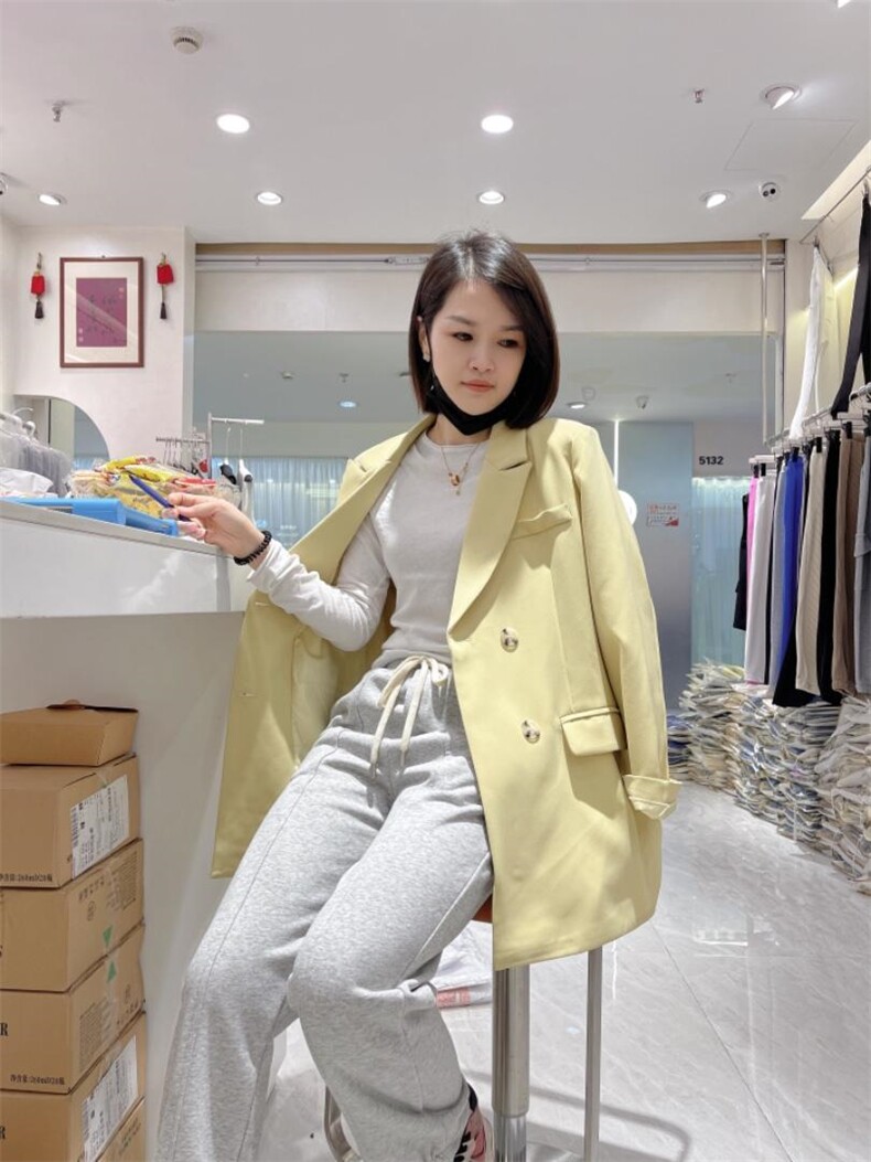 欧版时尚西装春装外套,女装西装,七彩布衣