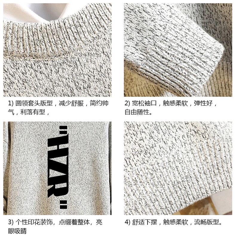 M19002-P45加绒款-P65加厚加绒毛衣男大码毛线衣男针织衫砖墙,男装针织衫/毛衣,电商A040A