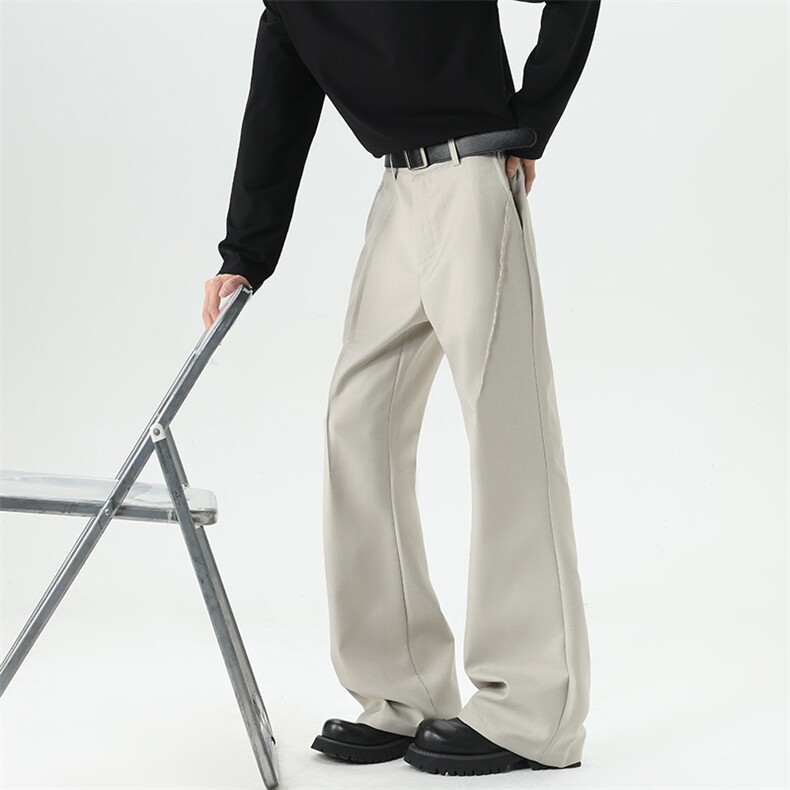 【现货】XZ1218XK030特价P46美式复古老钱风褶皱弯刀微喇西裤，男装西裤，星座1218（原611-3）