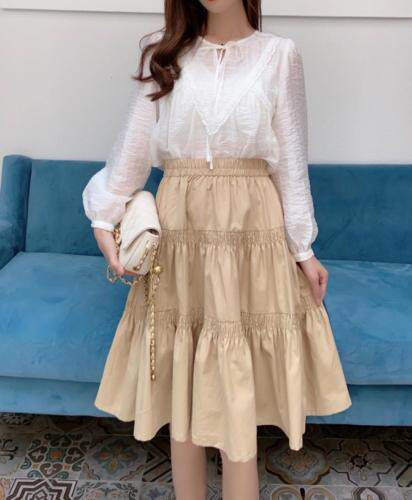 小衫搭半裙（松紧腰），女装半身裙，Linda Jean