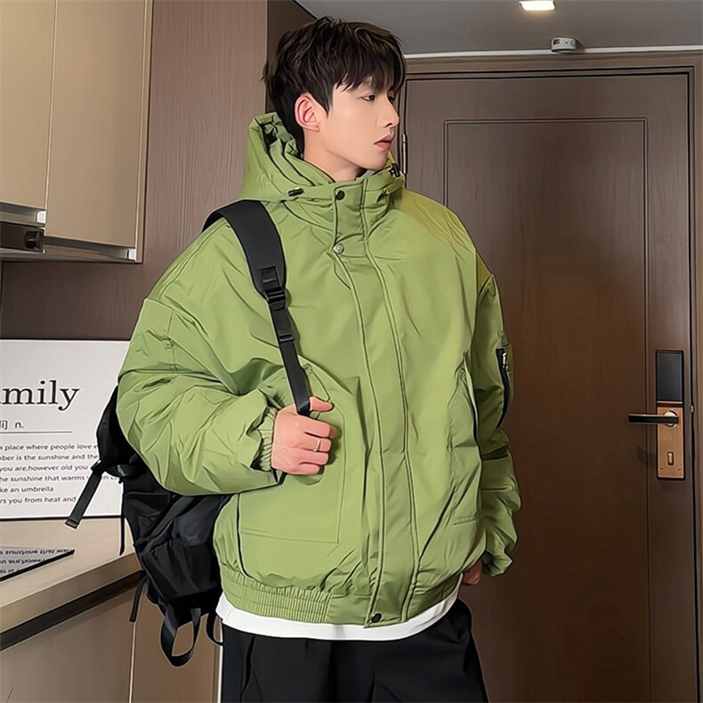 棉衣男ins潮牌潮流宽松休闲百搭棉服连帽复古棉袄MF1003-P100，男装棉衣，电商B381（原B382）