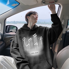 秋季新款潮牌字母印花男wljp-8010卫衣连帽麂皮绒特p45控79，男装卫衣，星座605(原A050)