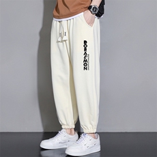 2026夏季新款潮流男士字母印花大码薄休闲九分裤1210-2-K918-P15，男装休闲裤，星座1816-2（原1210–2）