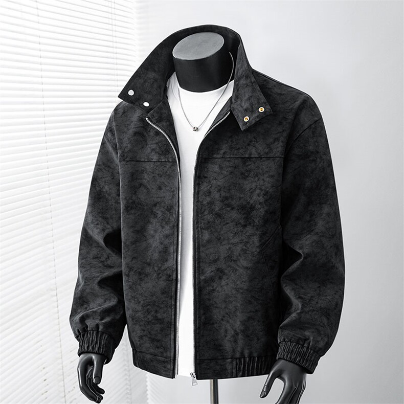 2026春新款得物品质休闲皮夹克飞行服皮衣男防外套PY730-P58，男装夹克，星座1402-3