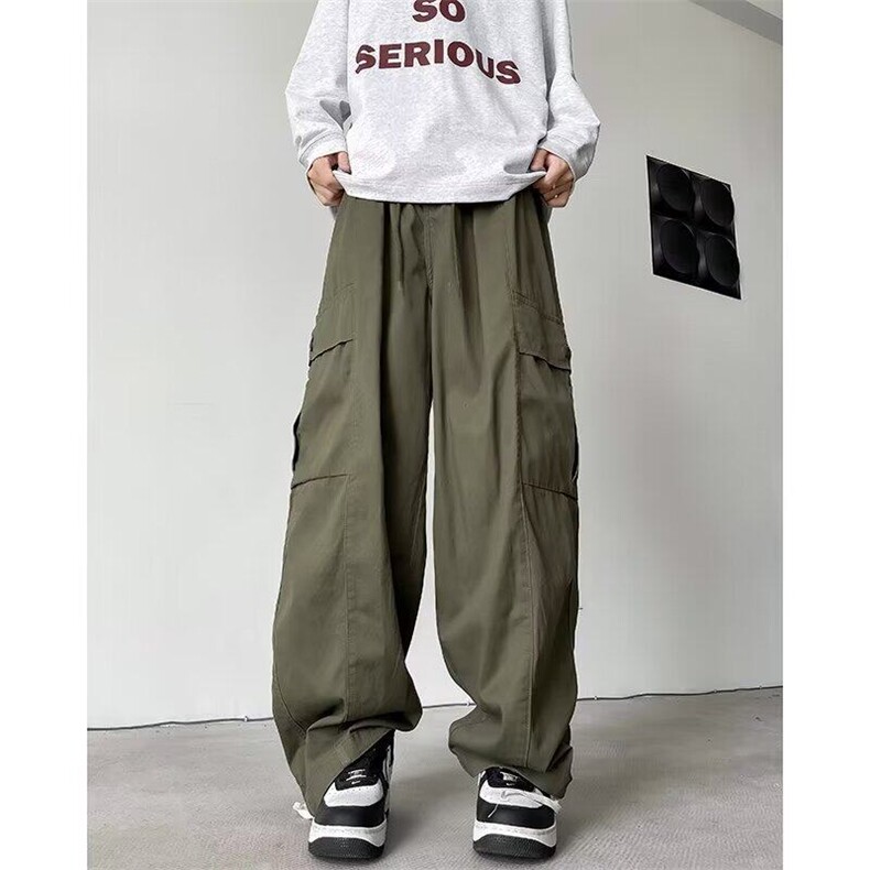 DH16-P60春秋直筒工装裤男潮牌百搭休闲潮流痞帅多口袋青少年裤子，男装休闲裤，星座603-2