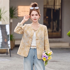 现货，春装新中式提花短外套，女装短外套，利佳可人