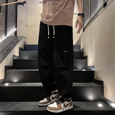 工装休闲裤男士韩版潮流束脚裤宽松2024夏秋新款ins长裤K5638-P35，男装休闲裤，星座412-3