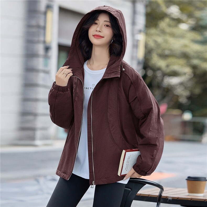 2025年冬季休闲连帽派克服，女装派克服，文熹诺