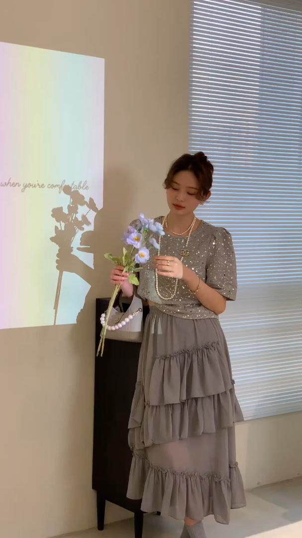 韩系亮片小衫。，其它，欧妮卡蒂蔓