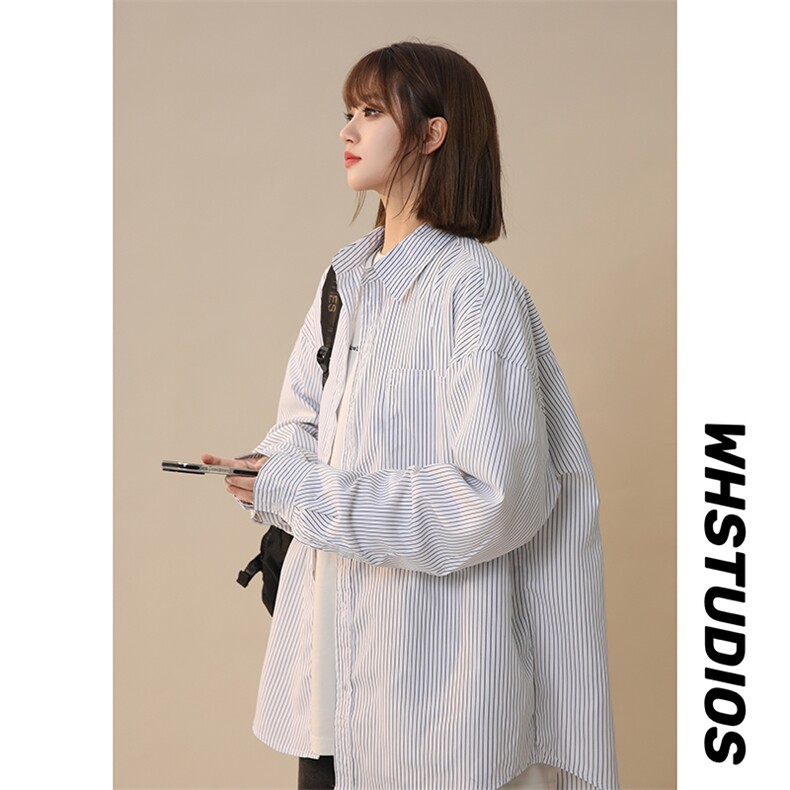 春季新款休闲长袖衬衫少年感简约日系学院上衣外套特3405P45，女装衬衫，星座710