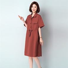 2025夏新品连衣裙纯棉大口袋款中长款连衣裙895款，女装连衣裙，秋牧寒烟
