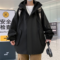 JK9008/P65春装新款现货中性风防水冲锋衣男夹克宽松大码上衣外套，男装夹克，电商A141