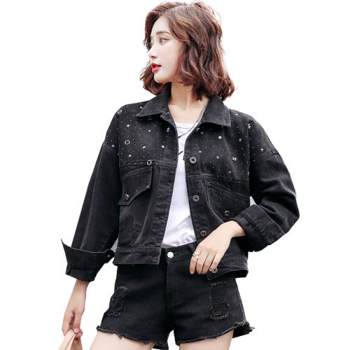 牛仔外套女短款2024年秋季新款宽松时尚休闲牛仔衣夹克百搭小个子，女装牛仔外套，臻衣坊