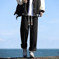 加绒加厚复古水洗牛仔裤新款宽松男生休闲长裤子JRK829-特批-47，男装休闲裤，星座718-1