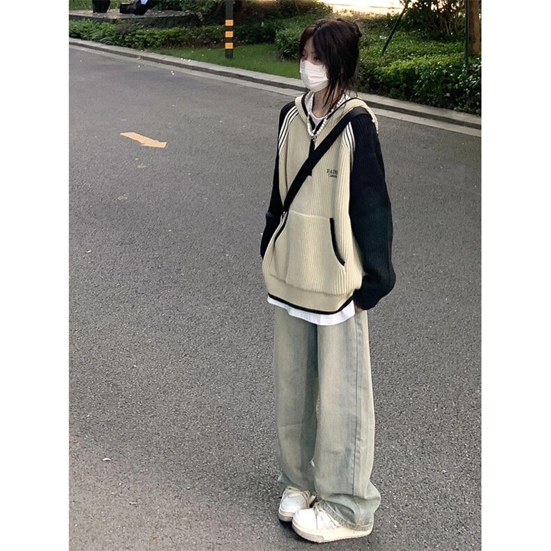 潮牌撞色插肩长袖连帽毛衣男女秋冬半开拉链针织衫外套M369,男装针织衫/毛衣,星座1116A（原606A-3）