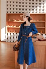 2022牛仔连衣裙秋装，女装连衣裙，贻思茗