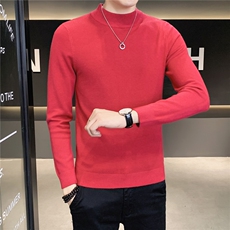 12色纯色毛衣打底衫男秋冬内搭半高领修身针织衫M602特p35，男装针织衫/毛衣，电商D303