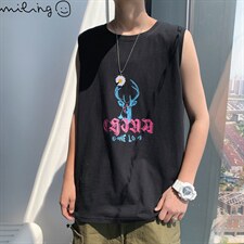！2023春夏新款男士百搭无袖T恤针织背心学生坎肩体恤X03P20，男装背心/马甲，电商B220
