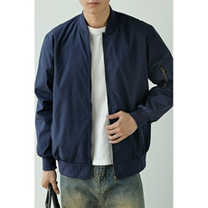 男士黑色美式棒球服男款痞帅风2025新款秋季外套男款飞行机车夹克，男装夹克，星座601-1