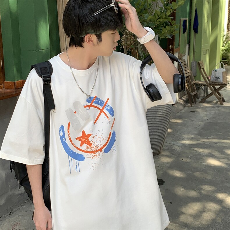 高点击！2026夏新款潮流宽松百搭休闲短袖T恤A422-1-DT12-P28限39,男装T恤,电商A422-1