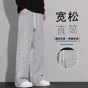 运动休闲裤男士2025秋季新款百搭宽松百搭潮牌长裤K6676-P52图片