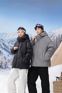 新标90白鸭绒冬季羽绒服连帽短款外套 A436-9225-P255控价359图片