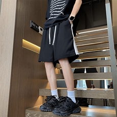 夏季侧边条纹短裤潮流宽休闲百搭运动五分裤，男装牛仔裤，星座410-6（原星座1304-1）