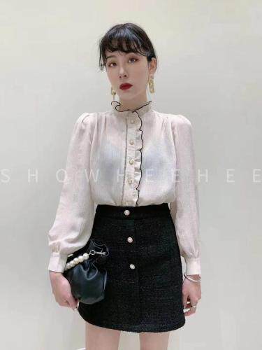 春款修身衬衫，女装衬衫，娇姿百合