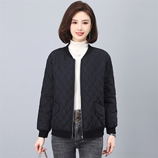 全年备货不下架~2023冬季新款菱格棉衣绗线轻薄款棉服，女装棉衣/棉服，忆绮罗