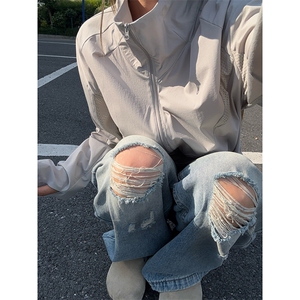 春夏款高品质冰感速干防晒服休闲户外运动外套透气弹力机能风夹克图片
