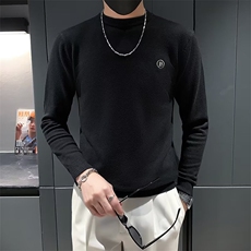 抗起球春秋男士净色圆领毛衣修身打底衫长袖青休闲针织衫冬MY543，男装针织衫/毛衣，星座1116A-2（原606A-1）