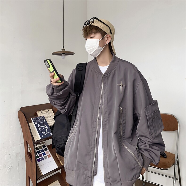 A750-P58潮牌宽松原宿风棒球服外套vintage美式复古工装夹克男,男装夹克,星座512-6