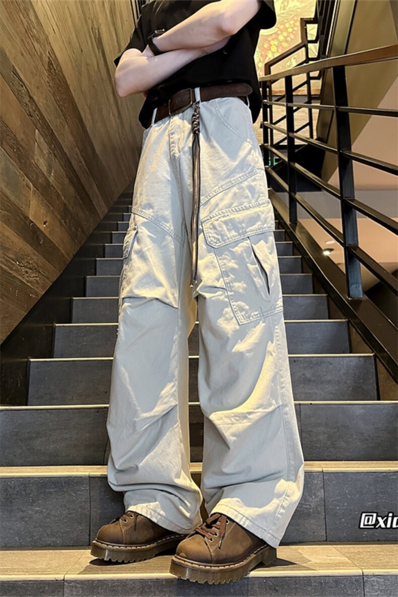 XZ616秋季重磅工装缉明线解构打褶休闲长裤T37101P75控108,男装工装外套,星座512A（原616）