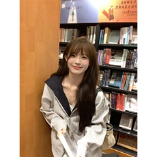 抖音得物高品质二开26春装美式重磅宽松结构双面连帽卫衣外套开衫，女装短外套，电商A443