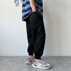202-7-G  拼接卫裤男宽松运动针织裤束脚休闲裤图片
